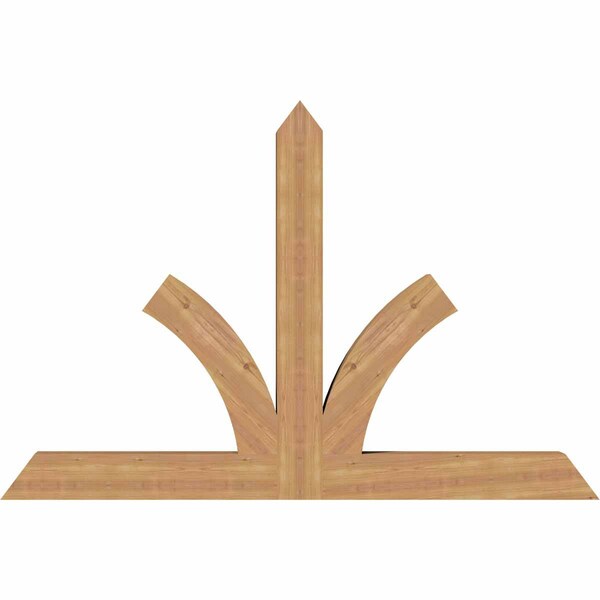 Ekena Millwork Richland Timber Gable Bracket, Western Red Cedar, 72"W x 48"H x 5 1/2"D x 5 1/2"F, 16/12 Pitch GBW072X48X0606RIC00SWR - main